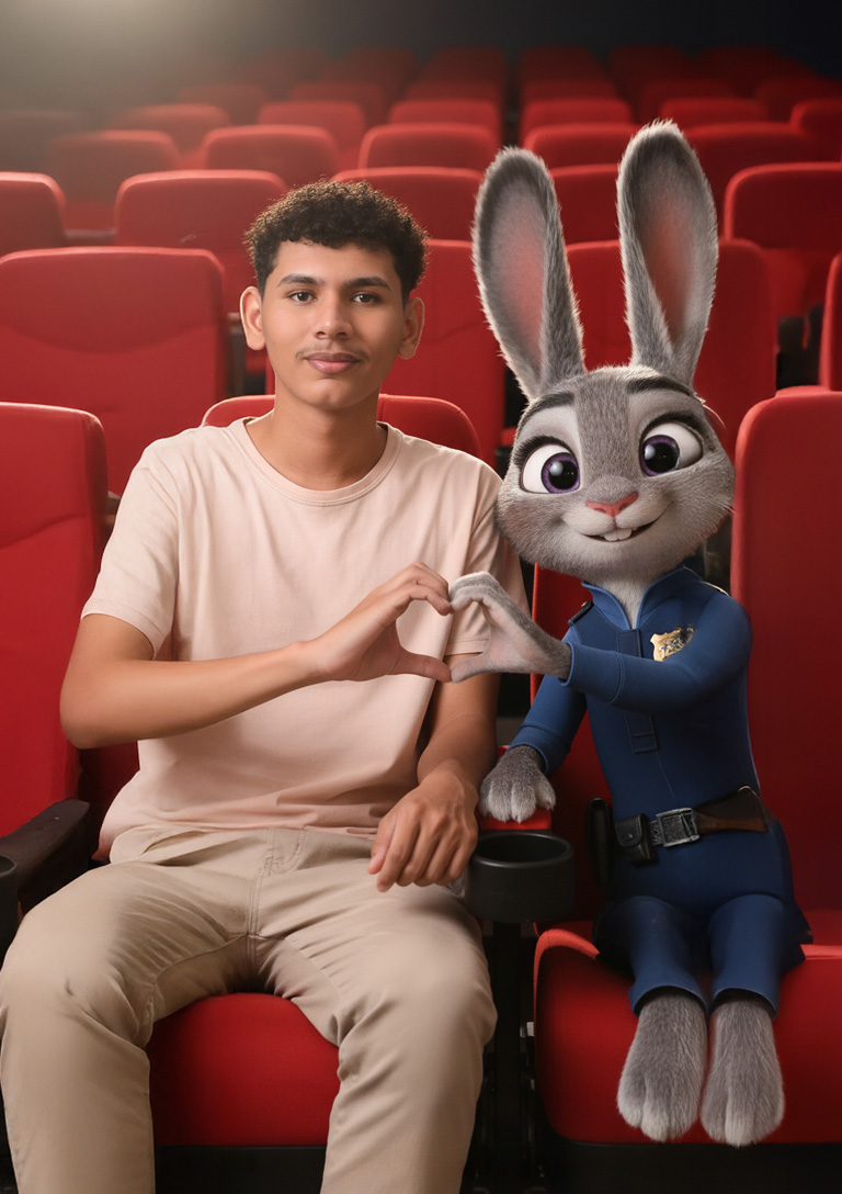 Composição visual criativa aplicada a projeto de entretenimento digital