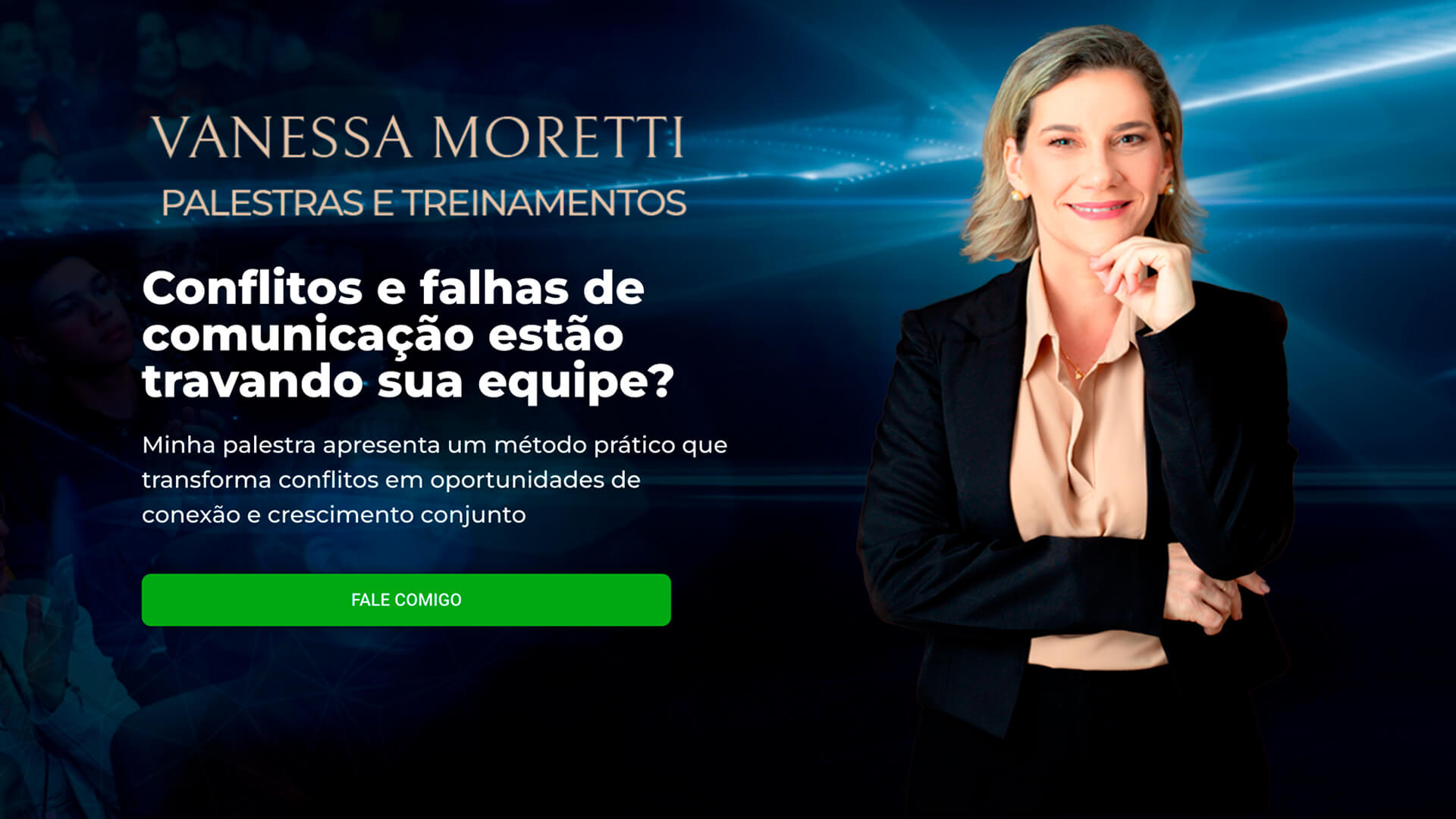 Landing page em WordPress criada para mentora de negócios